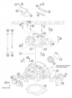CULASSE pour KTM 450 SX STEVE RAMON de 2005