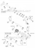 MECANISME DE SELECTION DE VITESSES pour KTM 450 SX STEVE RAMON de 2005