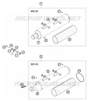 ECHAPPEMENT pour KTM 450 SX RACING de 2003