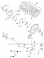 EMBRAYAGE pour KTM 450 SX RACING de 2003