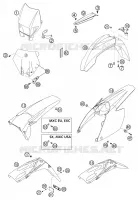 PLASTIQUES pour KTM 450 SX RACING de 2003