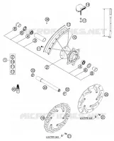 ROUE AVANT pour KTM 450 SX RACING de 2003