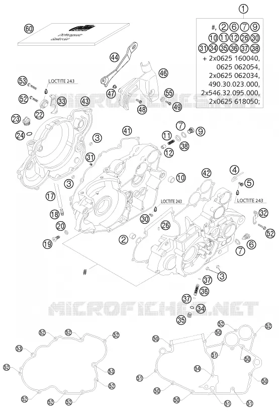 CARTER MOTEUR KTM MOTO 450 2003 SX-F  450 SX RACING