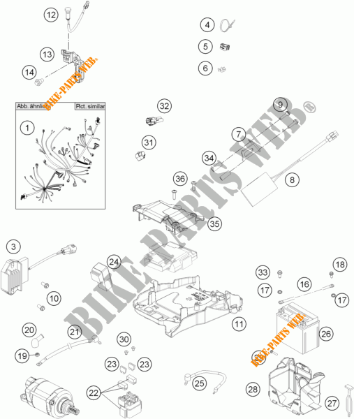 FAISCEAU ELECTRIQUE pour KTM 450 SX-F FACTORY EDITION de 2014