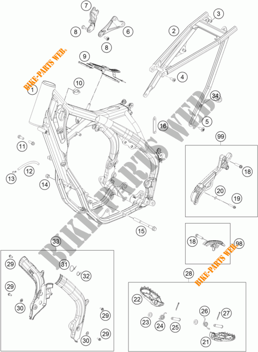 CADRE pour KTM 450 SX-F FACTORY EDITION de 2017