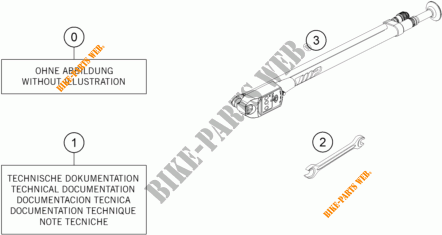 TROUSSE A OUTILS / MANUELS / OPTIONS pour KTM 450 SX-F FACTORY EDITION de 2017
