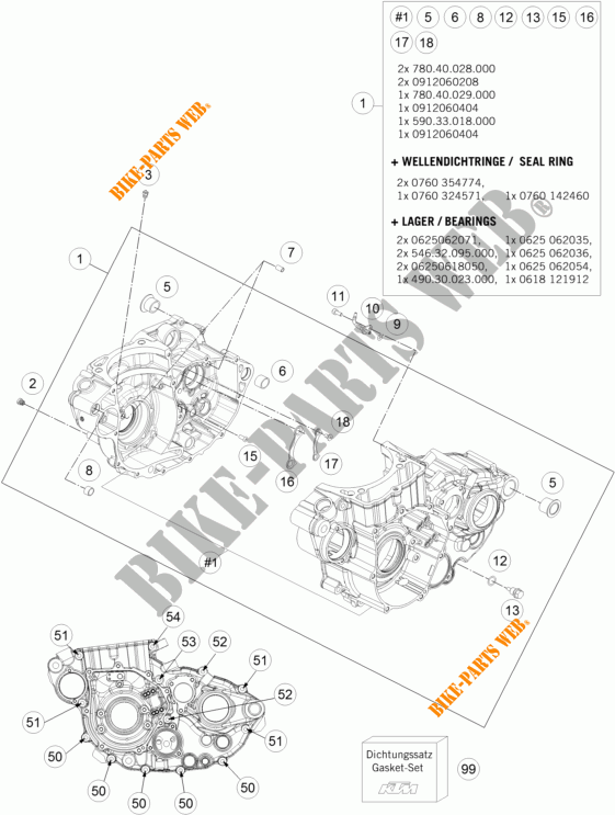 CARTER MOTEUR pour KTM 450 SX-F FACTORY EDITION de 2013