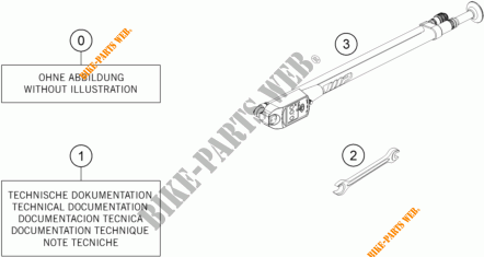 TROUSSE A OUTILS / MANUELS / OPTIONS pour KTM 450 SX-F de 2018