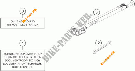 TROUSSE A OUTILS / MANUELS / OPTIONS pour KTM 450 SX-F de 2017