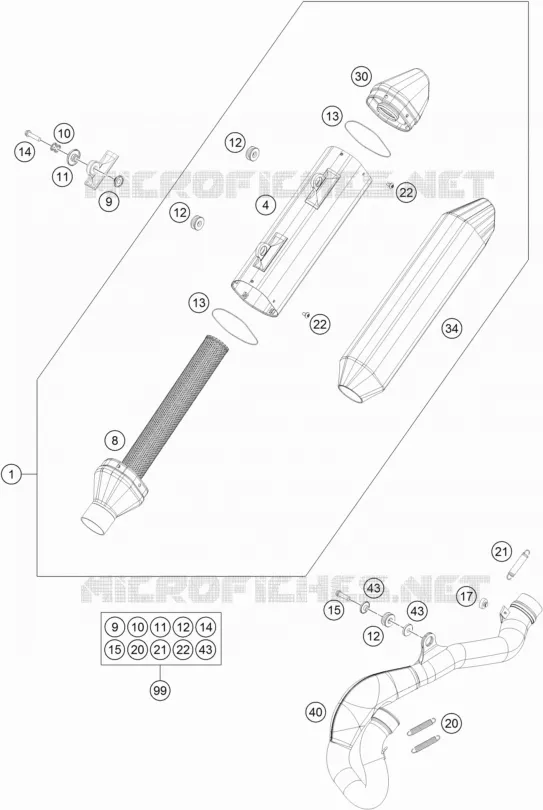 ECHAPPEMENT KTM MOTO 450 2017 SX-F  450 SX-F