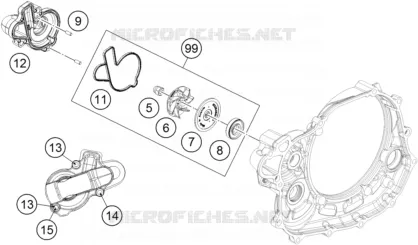 POMPE A EAU KTM MOTO 450 2015 SX-F  450 SX-F
