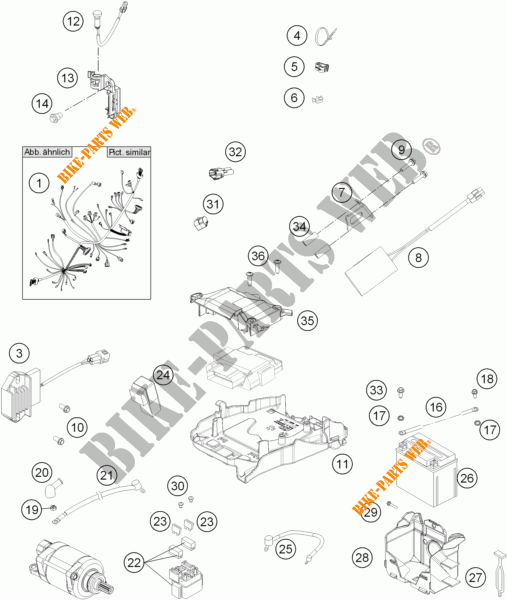 FAISCEAU ELECTRIQUE pour KTM 450 SX-F de 2014
