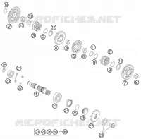 BOITE DE VITESSES   ARBRE SECONDAIRE pour KTM 450 SX-F de 2013