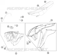 RESERVOIR / SELLE pour KTM 450 SX-F de 2013