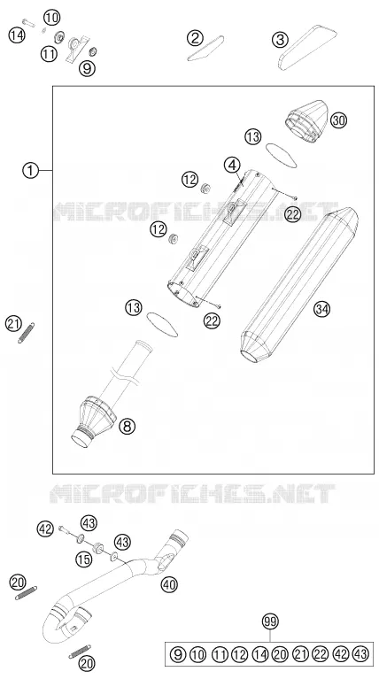 ECHAPPEMENT KTM MOTO 450 2013 SX-F  450 SX-F