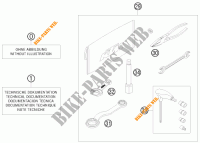 TROUSSE A OUTILS / MANUELS / OPTIONS pour KTM 450 SX-F de 2009