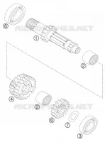 BOITE DE VITESSES   ARBRE SECONDAIRE pour KTM 450 SX de 2006