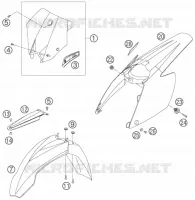 PLASTIQUES pour KTM 450 SX de 2006