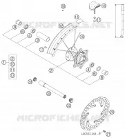 ROUE AVANT pour KTM 450 SX de 2006