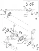 VILEBREQUIN / PISTON pour KTM 450 SX de 2006