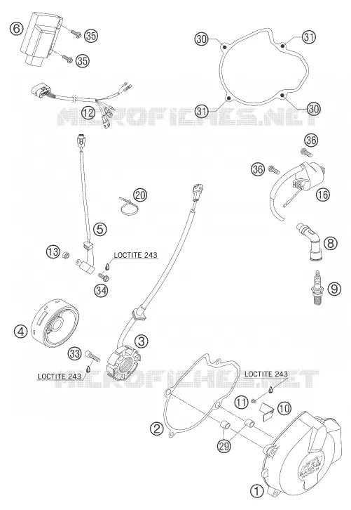 ALLUMAGE KTM MOTO 450 2006 SX-F  450 SX