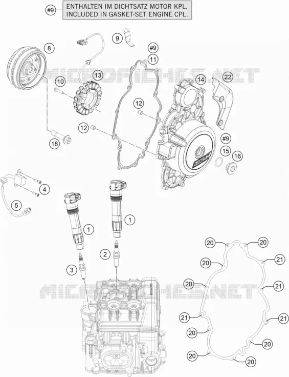ALLUMAGE KTM MOTO 1290 2017 SUPERDUKE  1290 SUPER DUKE R WHITE