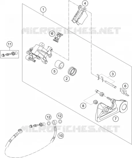 ETRIER DE FREIN AR KTM MOTO 350 2018 SX-F  350 SX-F