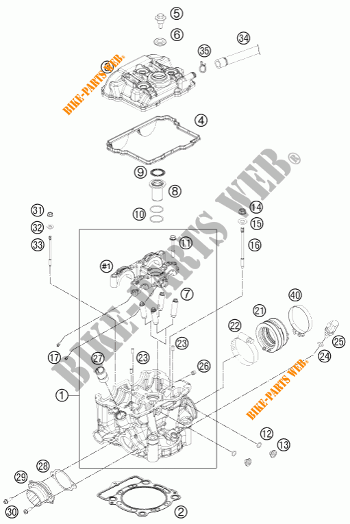 CULASSE pour KTM 350 SX-F de 2015