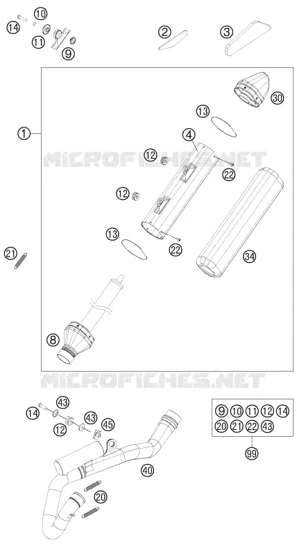 ECHAPPEMENT KTM MOTO 350 2015 SX-F  350 SX-F