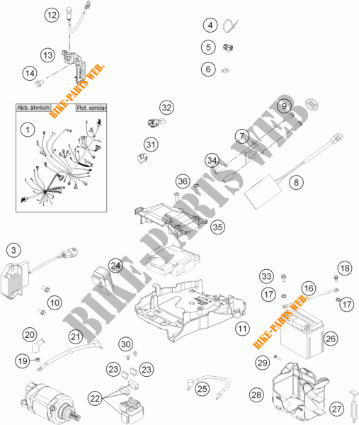FAISCEAU ELECTRIQUE pour KTM 350 SX-F de 2015