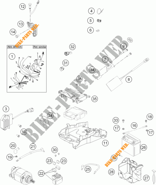 FAISCEAU ELECTRIQUE pour KTM 350 SX-F de 2014