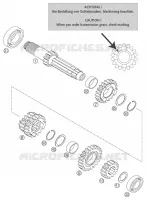 BOITE DE VITESSES   ARBRE PRIMAIRE pour KTM 200 SX de 2003