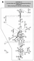 CARBURATEUR pour KTM 200 SX de 2003