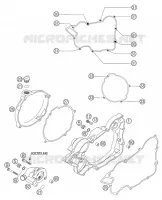 CARTER EMBRAYAGE pour KTM 200 SX de 2003