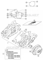 CARTER MOTEUR pour KTM 200 SX de 2003