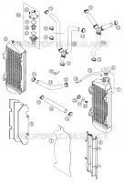 CIRCUIT DE REFROIDISSEMENT pour KTM 200 SX de 2003