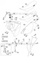 RESERVOIR / SELLE pour KTM 200 SX de 2003