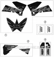 AUTOCOLLANTS pour KTM 250 SXS de 2006
