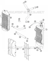 CIRCUIT DE REFROIDISSEMENT pour KTM 250 SXS de 2006