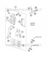 ETRIER DE FREIN AVANT pour KTM 250 SXS de 2006