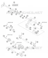 MECANISME DE SELECTION DE VITESSES pour KTM 250 SXS de 2006