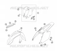 PLASTIQUES pour KTM 250 SXS de 2006