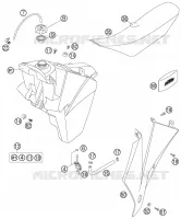 RESERVOIR / SELLE pour KTM 250 SXS de 2006
