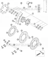 ROUE ARRIERE pour KTM 250 SXS de 2006