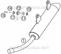 SILENCIEUX D'ECHAPPEMENT pour KTM 250 SXS de 2006