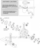 VILEBREQUIN / PISTON pour KTM 250 SXS de 2006