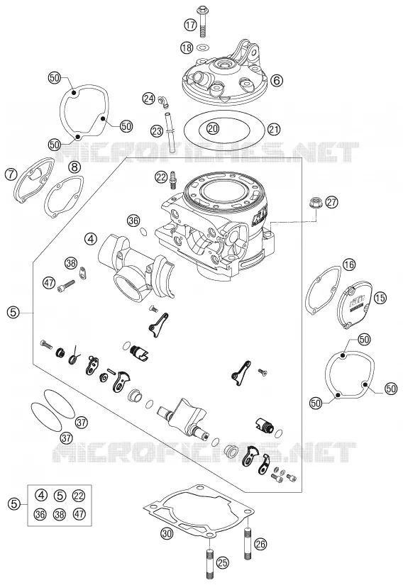 CYLINDRE / CULASSE KTM MOTO 250 2006 SXS  250 SXS