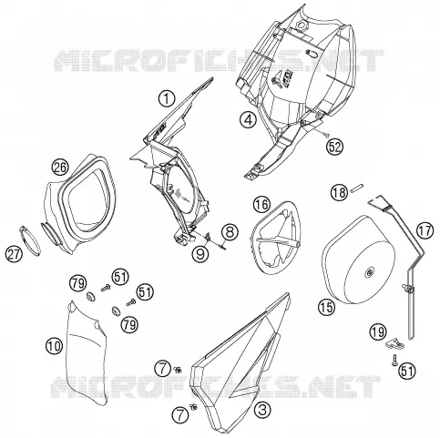 FILTRE A AIR KTM MOTO 250 2006 SXS  250 SXS