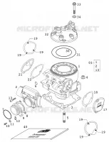 CYLINDRE pour KTM 250 SXS de 2001