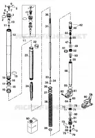FOURCHE (PIECES) pour KTM 250 SXS de 2001
